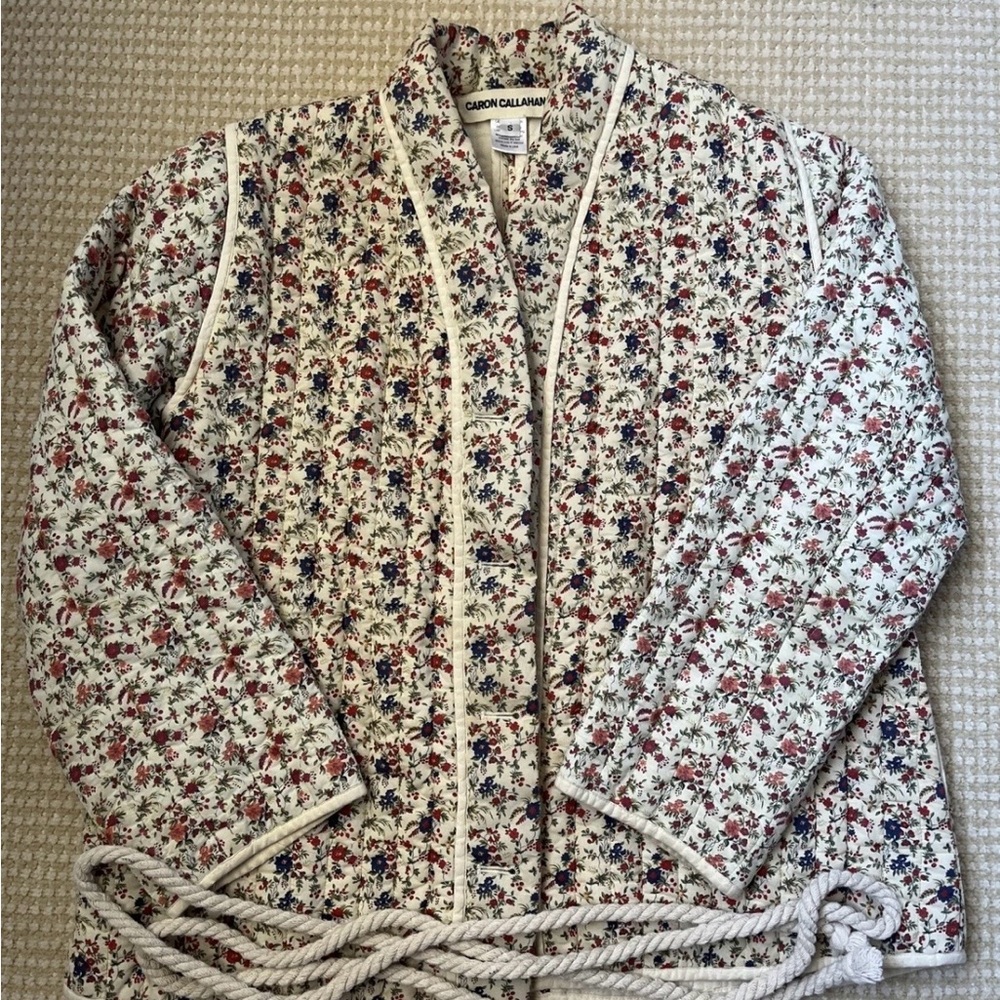 Caron Callahan Floral Quilted Jacket